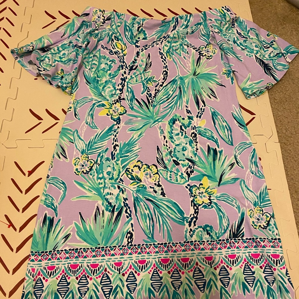 Lily Pulitzer off the shoulder dress